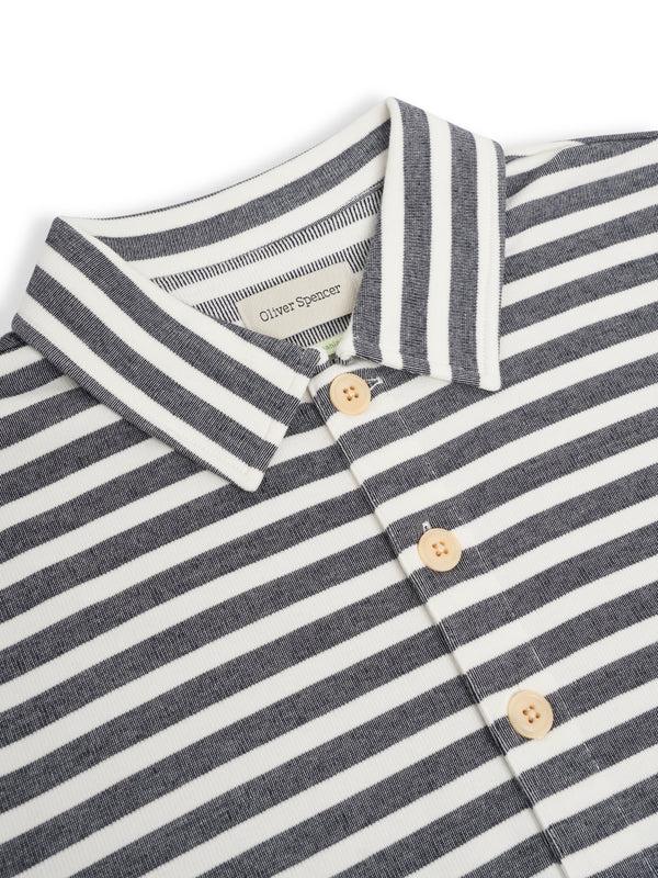 Oliver Spencer Mersey Polo Shirt Holmes Cream/Midnight