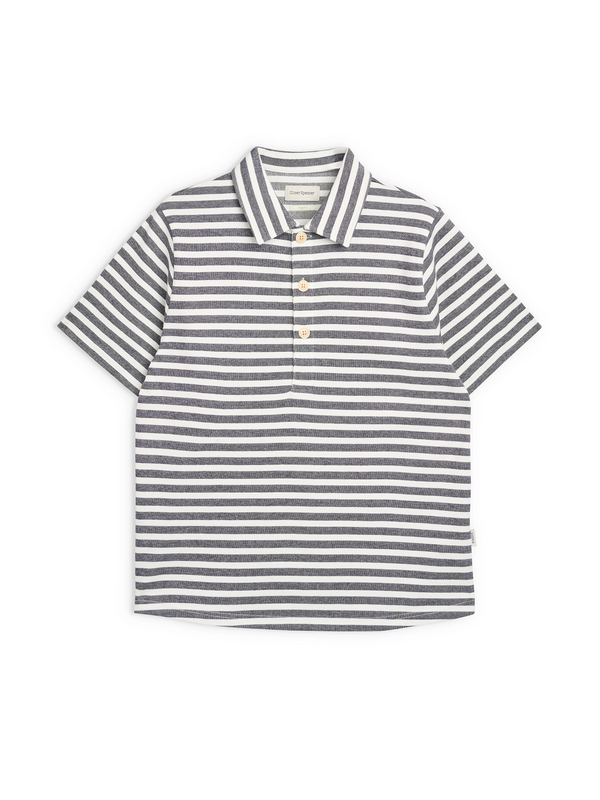 oliver spencer Mersey Polo Shirt Holmes Cream/Midnight