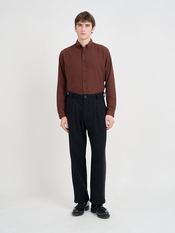 Oliver Spencer Morton Pleated Trousers Doherty Black