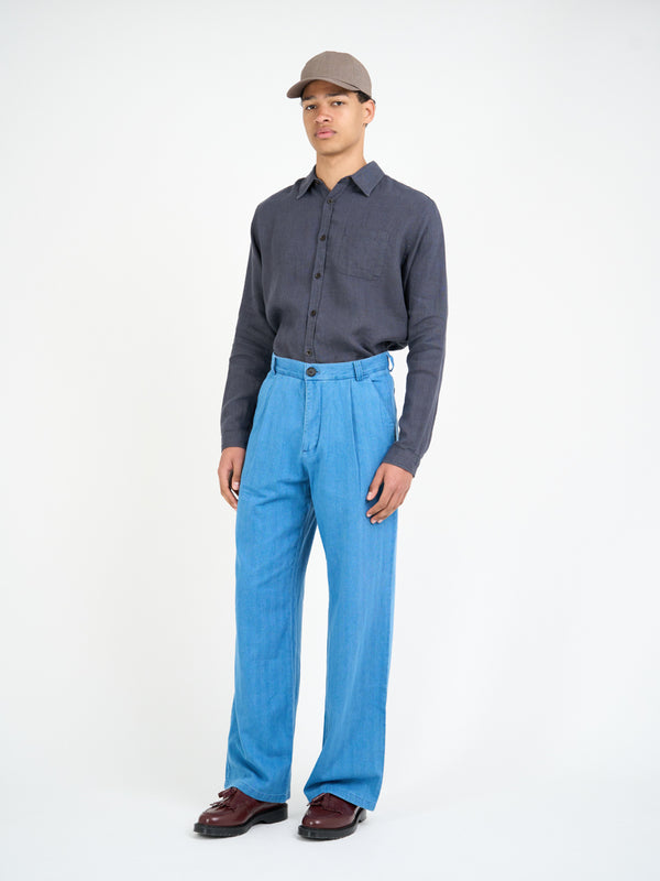 Oliver Spencer New York Special Shirt Bleeker Gunmetal Grey