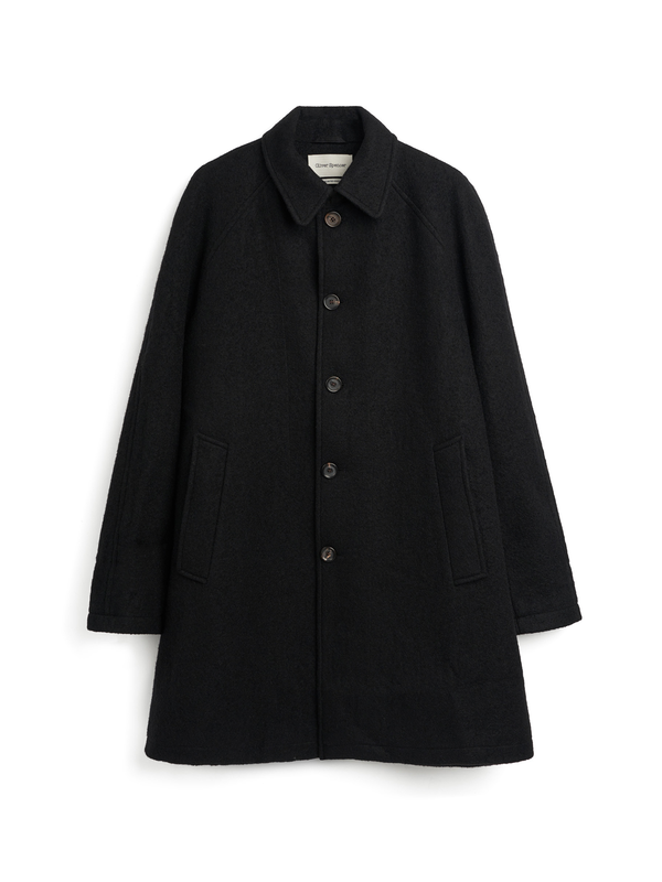 oliver spencer Arnold Coat Haughton Black