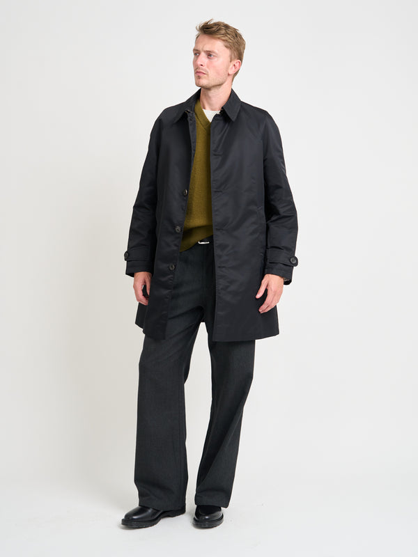 Oliver Spencer Arnold Raincoat Foster Black