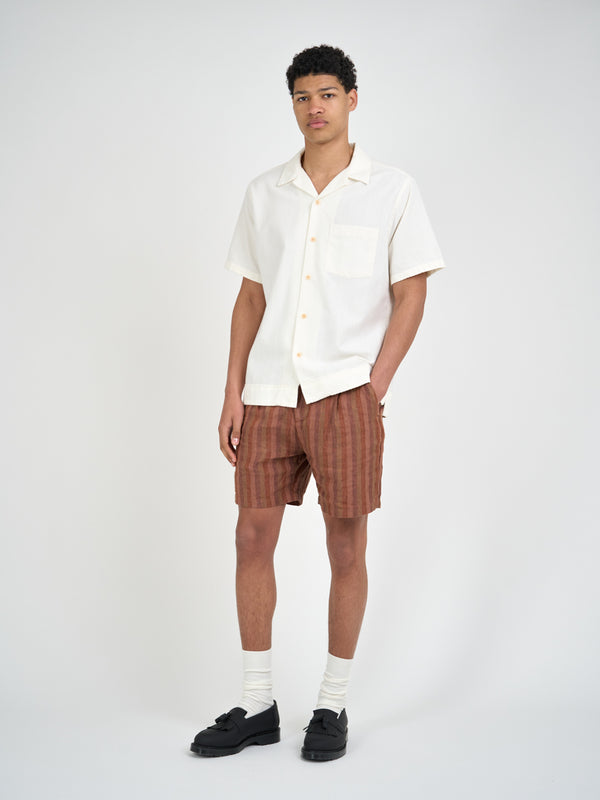 Oliver Spencer Belted Shorts Lowson Terracotta