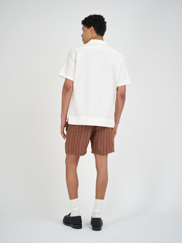 Oliver Spencer Belted Shorts Lowson Terracotta