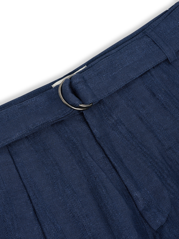 Oliver Spencer Belted Trousers Arnold Navy