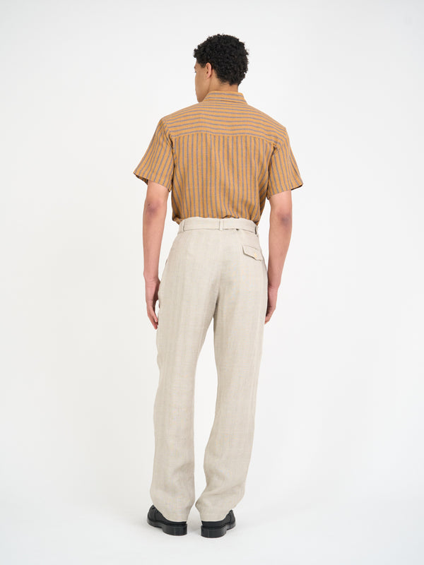 Oliver Spencer Belted Trousers Arnold Sand