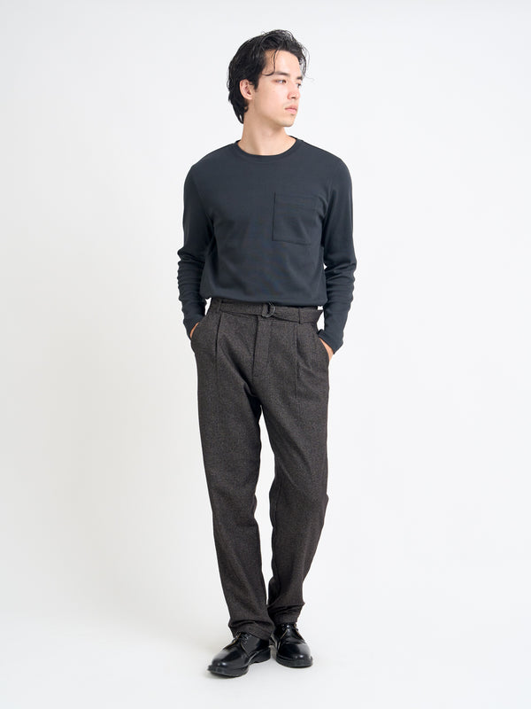 Oliver Spencer Belted Trousers Lowery Brown