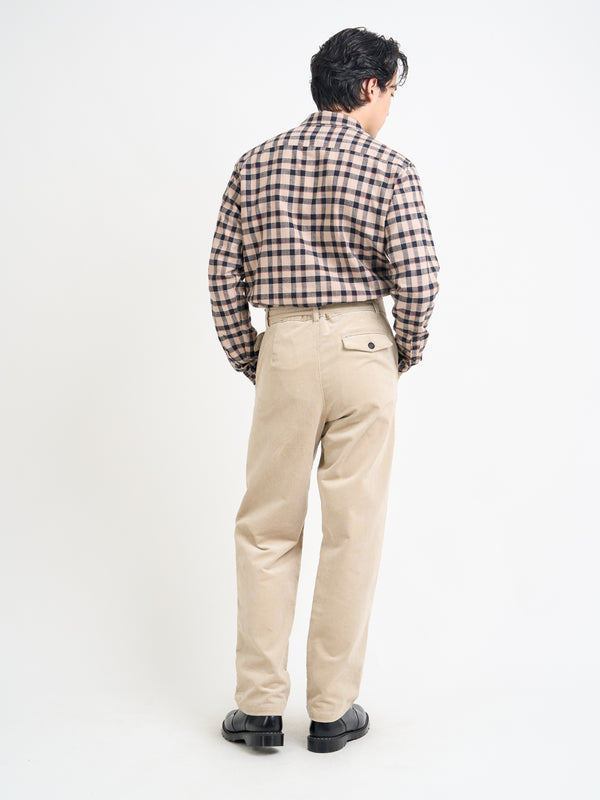 Oliver Spencer Belted Trousers Sibley Cord Beige