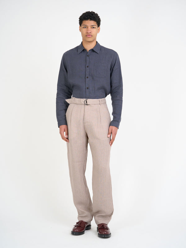 Oliver Spencer Belted Trousers Southwell Pink