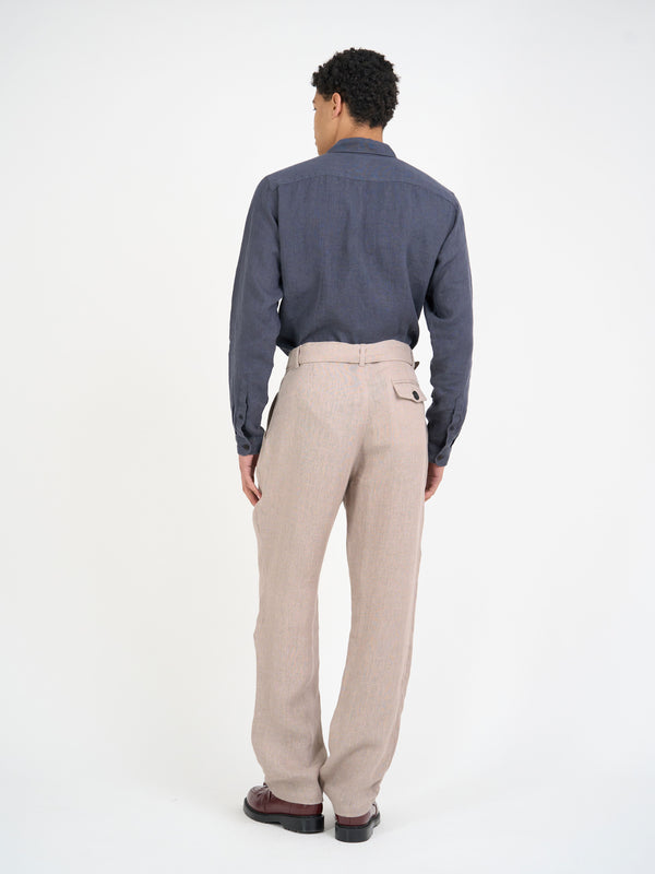 Oliver Spencer Belted Trousers Southwell Pink