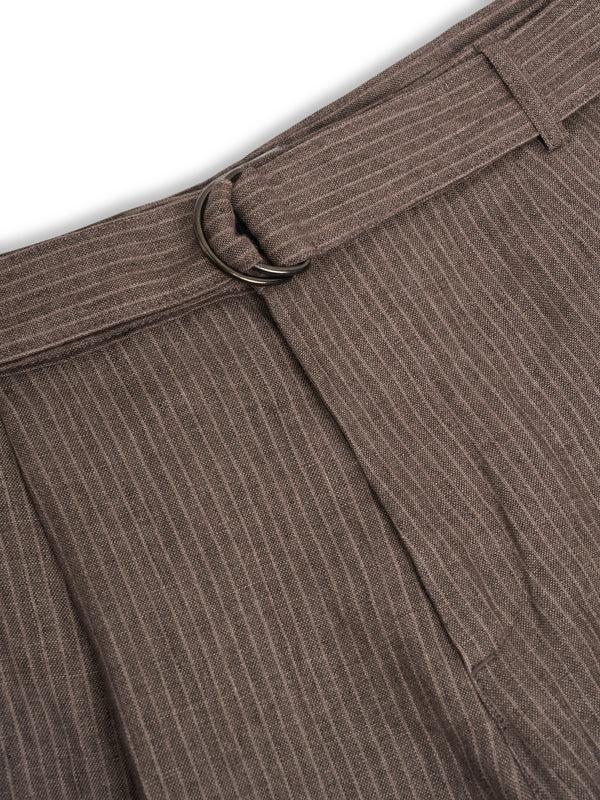 Oliver Spencer Belted Trousers Wilkins Brown/Pink
