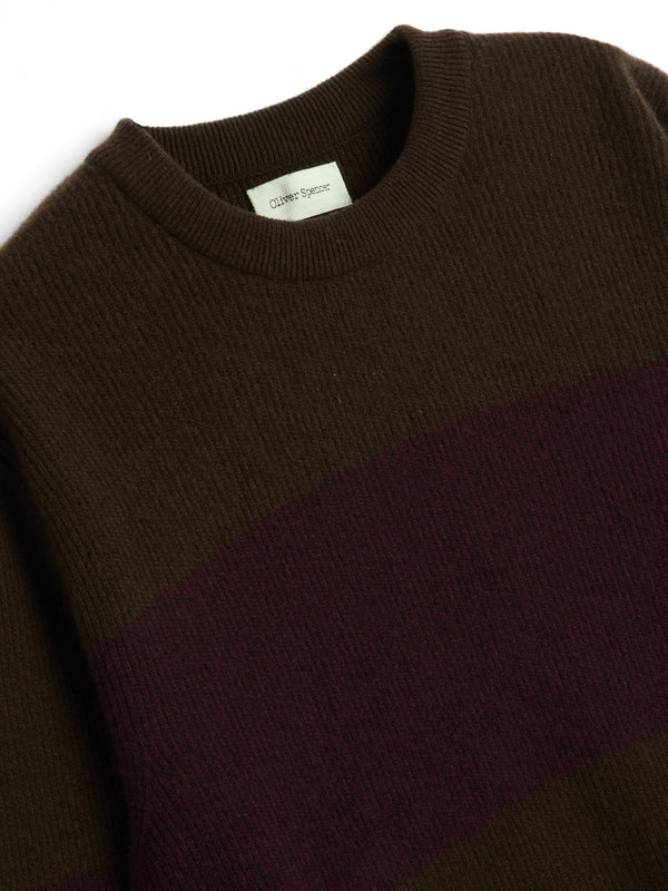 Oliver Spencer Blenheim Jumper Paxton Brown/Purple