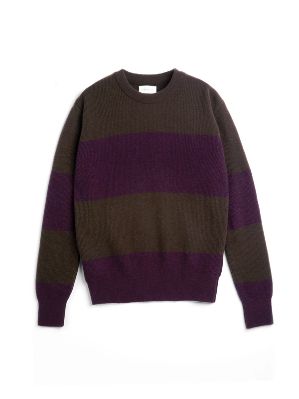 oliver spencer Blenheim Jumper Paxton Brown/Purple