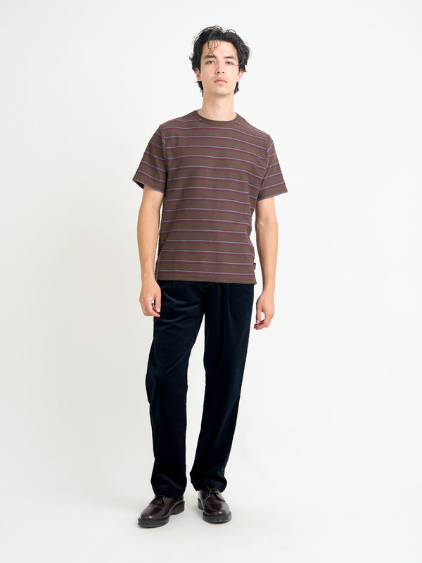 Oliver Spencer Box T-Shirt Easton Brown/Charcoal