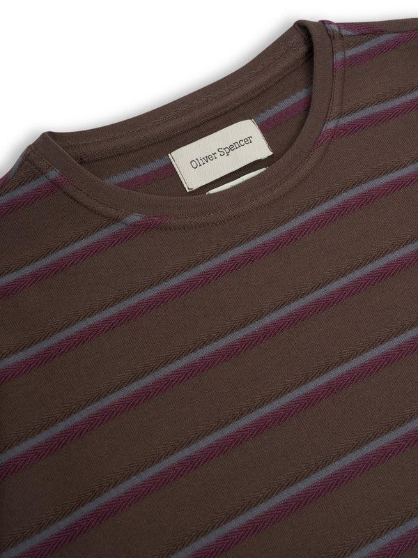 Oliver Spencer Box T-Shirt Easton Brown/Charcoal