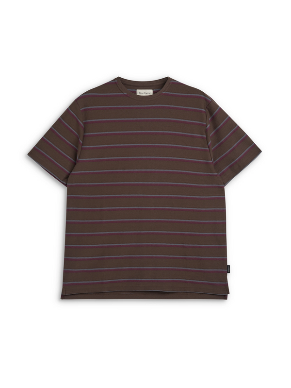 oliver spencer Box T-Shirt Easton Brown/Charcoal