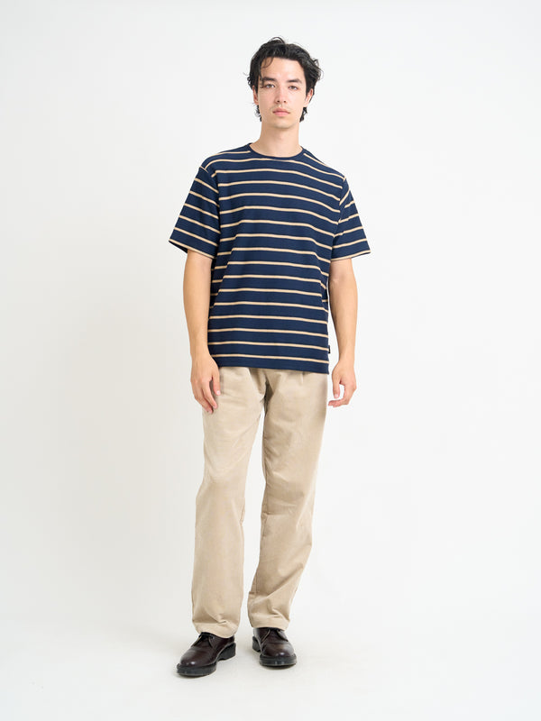 Oliver Spencer Box T-Shirt Easton Navy/Beige