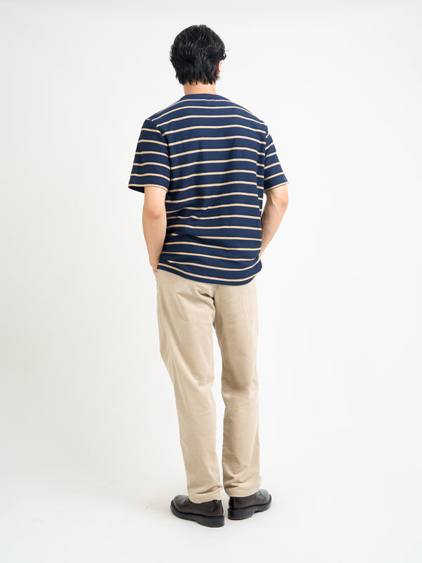 Oliver Spencer Box T-Shirt Easton Navy/Beige