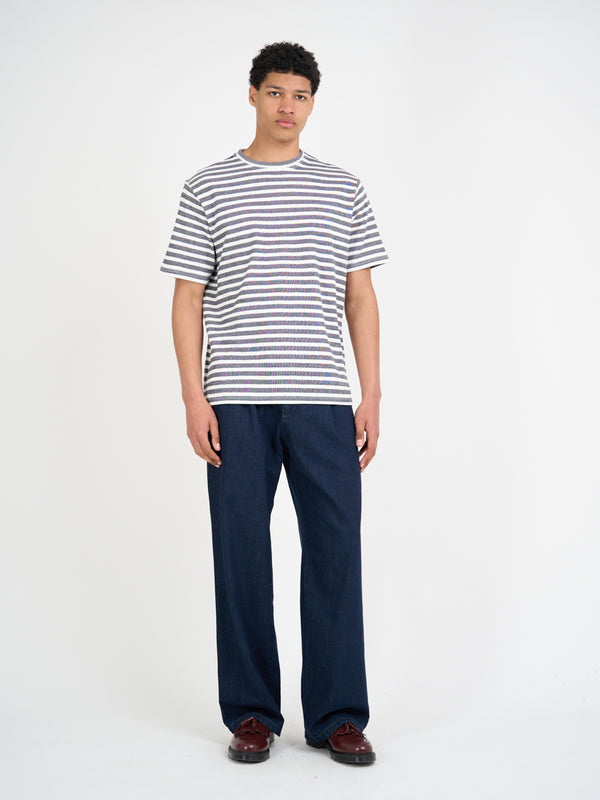 Oliver Spencer Box T-Shirt Holmes Cream/Midnight