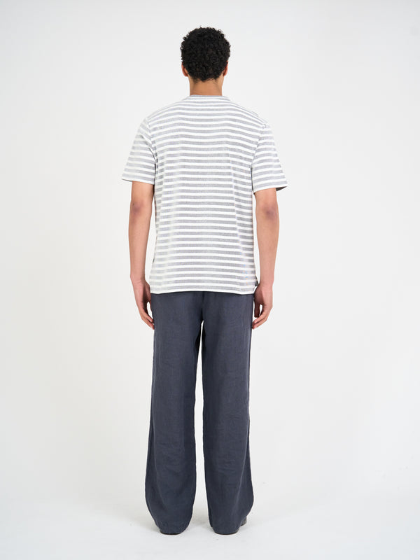 Oliver Spencer Box T-Shirt Holmes Cream/Navy