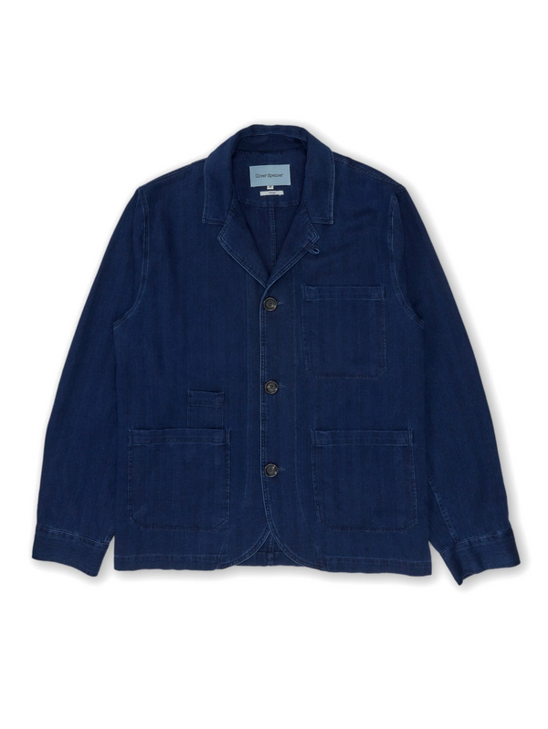 oliver spencer Bradwell Jacket Faye Indigo Blue