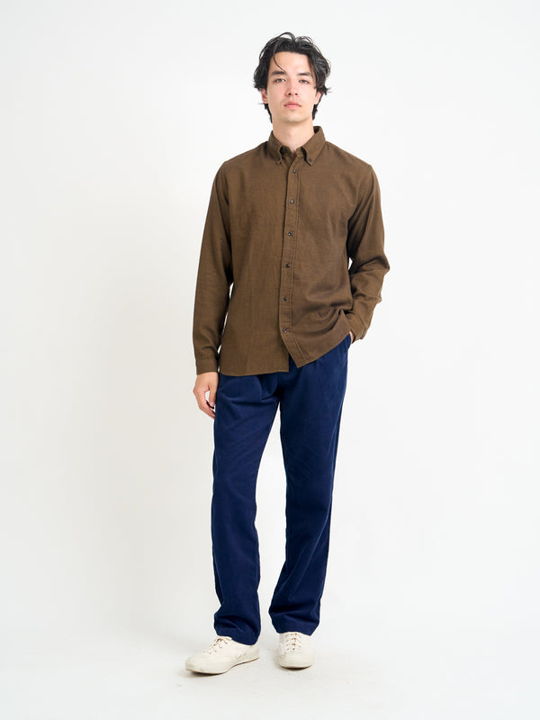 Oliver Spencer Brook Shirt Holloway Coffee Brown