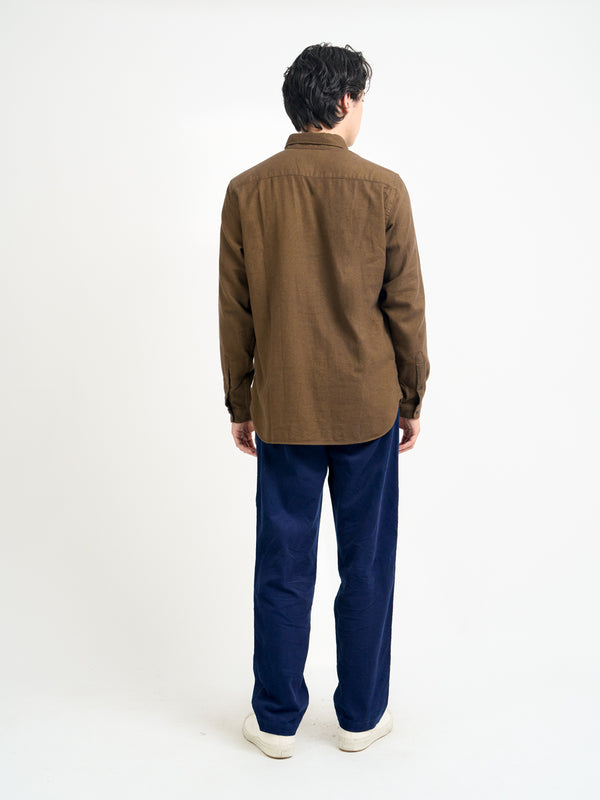 Oliver Spencer Brook Shirt Holloway Coffee Brown