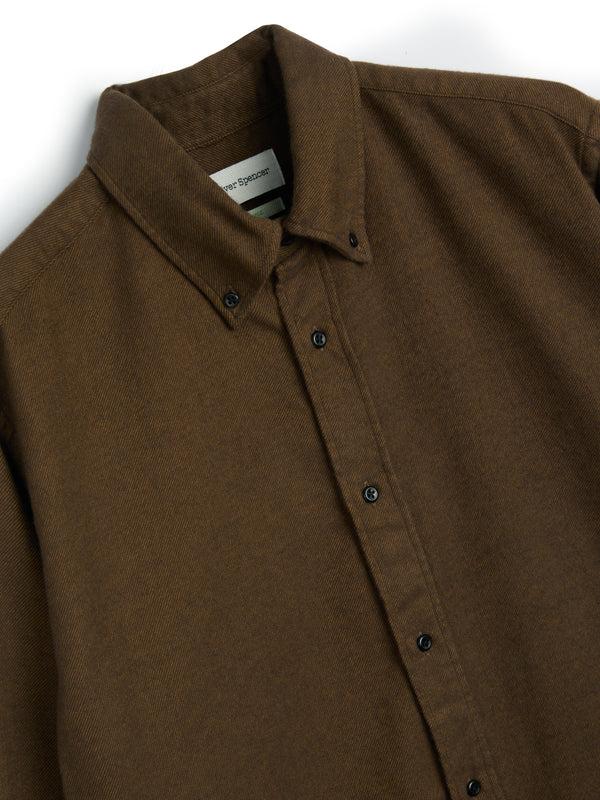 Oliver Spencer Brook Shirt Holloway Coffee Brown