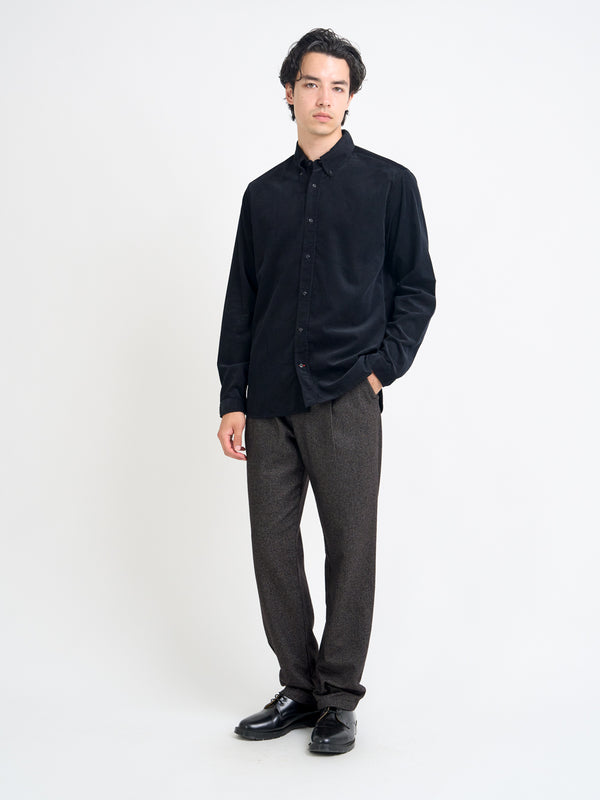 Oliver Spencer Brook Shirt Mersey Cord Black