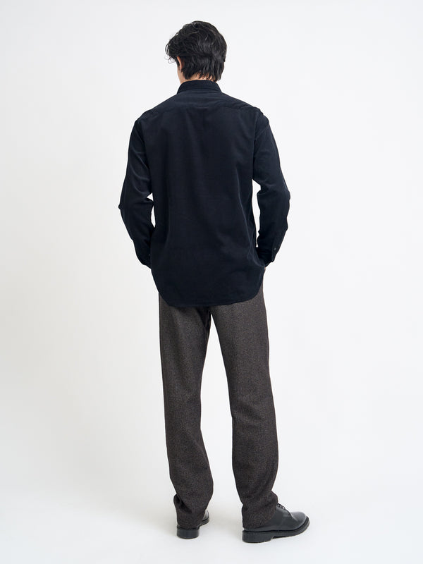 Oliver Spencer Brook Shirt Mersey Cord Black