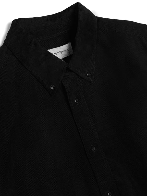 Oliver Spencer Brook Shirt Mersey Cord Black