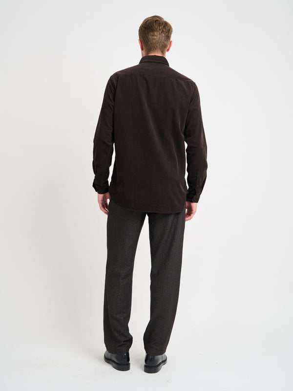 Oliver Spencer Brook Shirt Mersey Cord Brown