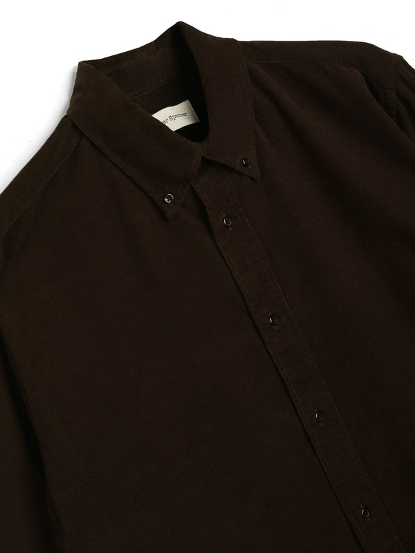 Oliver Spencer Brook Shirt Mersey Cord Brown