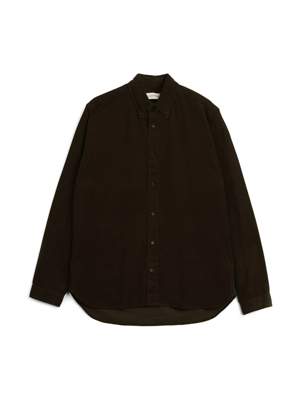 oliver spencer Brook Shirt Mersey Cord Brown