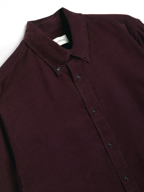 Oliver Spencer Brook Shirt Mersey Cord Plum