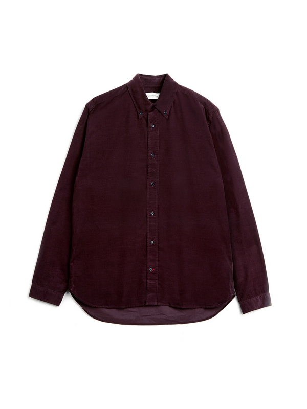 oliver spencer Brook Shirt Mersey Cord Plum