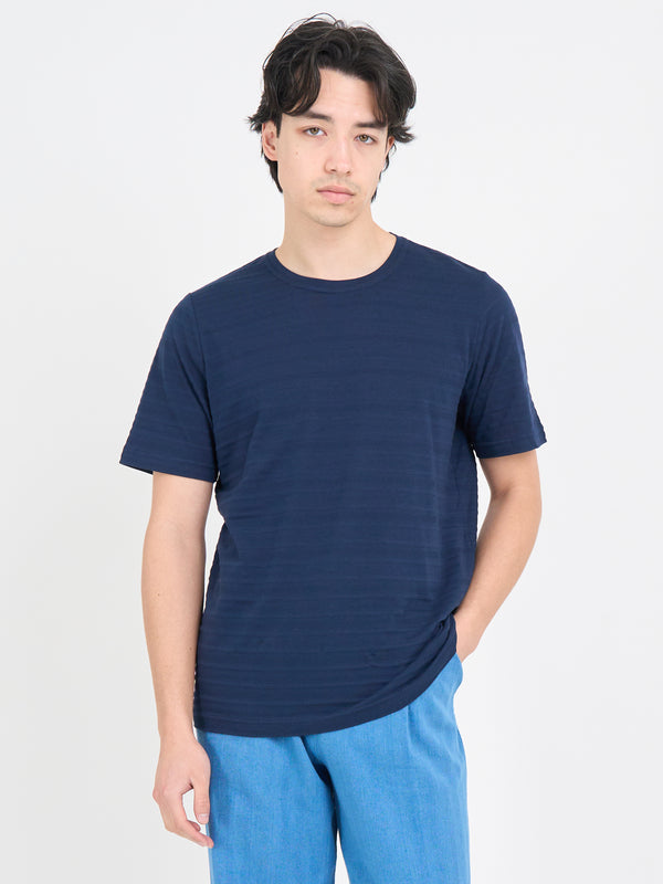 Oliver Spencer Conduit T-Shirt Dornie Navy