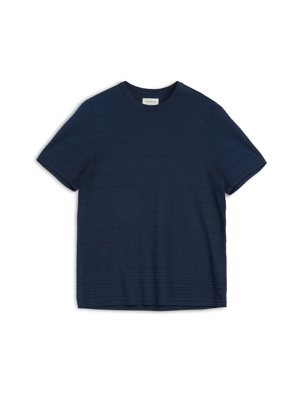 oliver spencer Conduit T-Shirt Dornie Navy