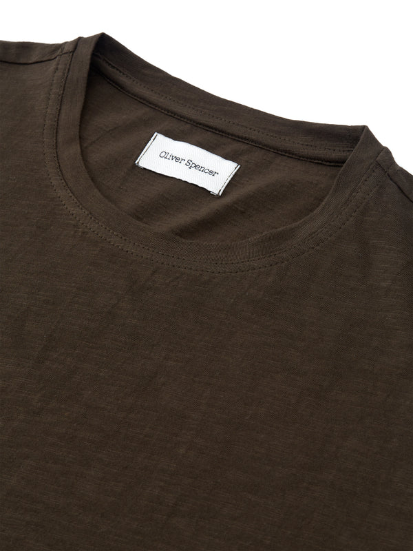 Oliver Spencer Conduit T-Shirt Hawley Dark Brown