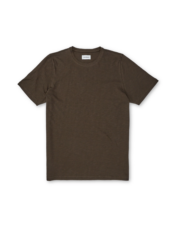 oliver spencer Conduit T-Shirt Hawley Dark Brown