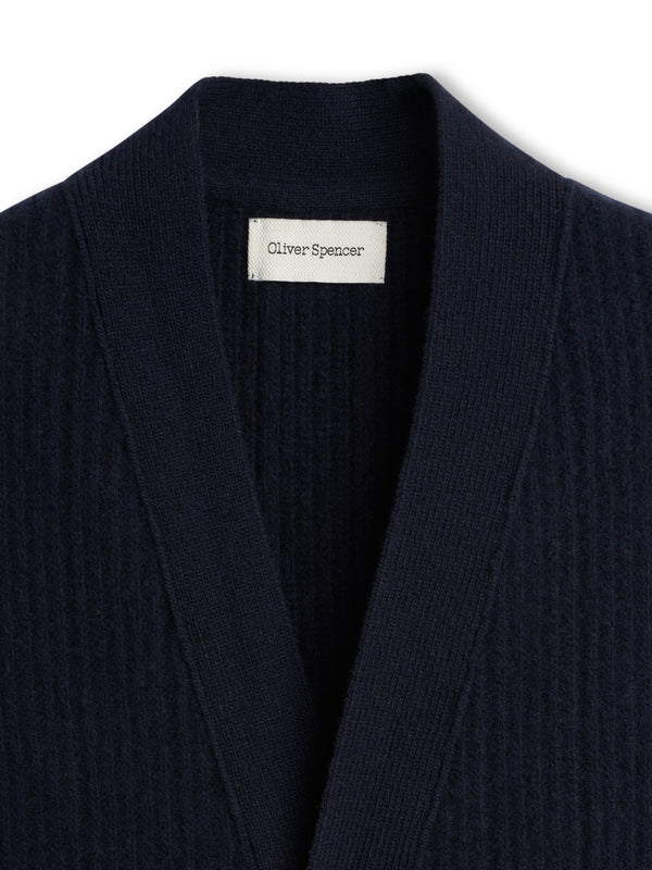 Oliver Spencer Dewsbury V Neck Overton Navy