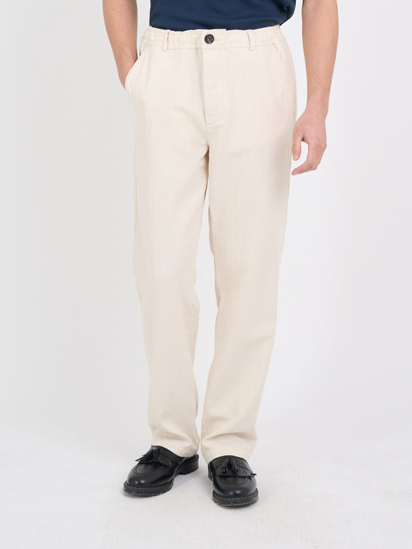 Oliver Spencer Drawstring Trousers Cairnes Ecru