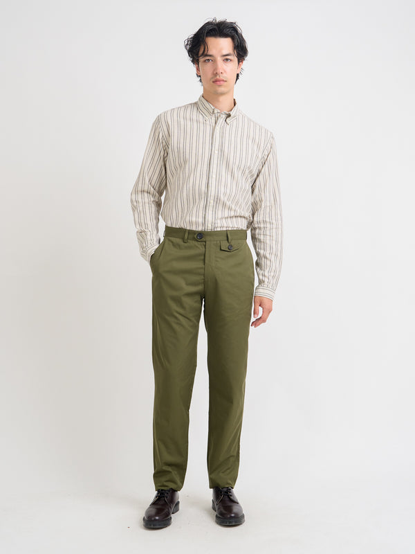 Oliver Spencer Fishtail Trousers Ashdown Green