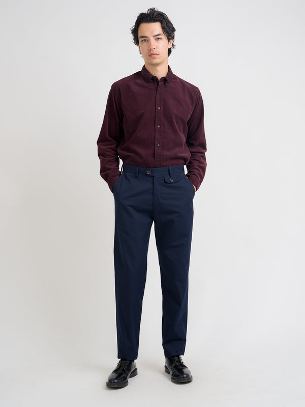 Oliver Spencer Fishtail Trousers Ashdown Navy