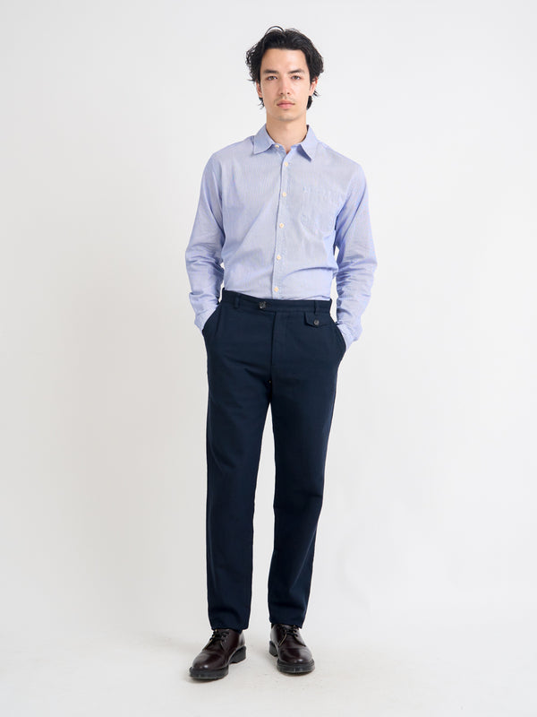 Oliver Spencer Fishtail Trousers Stockbridge Navy