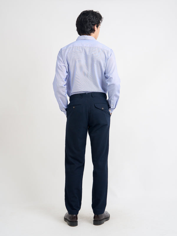 Oliver Spencer Fishtail Trousers Stockbridge Navy