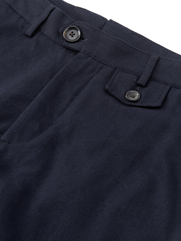 Oliver Spencer Fishtail Trousers Stockbridge Navy