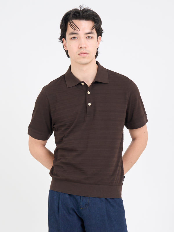 Oliver Spencer Glendale Polo Shirt Dornie Brown