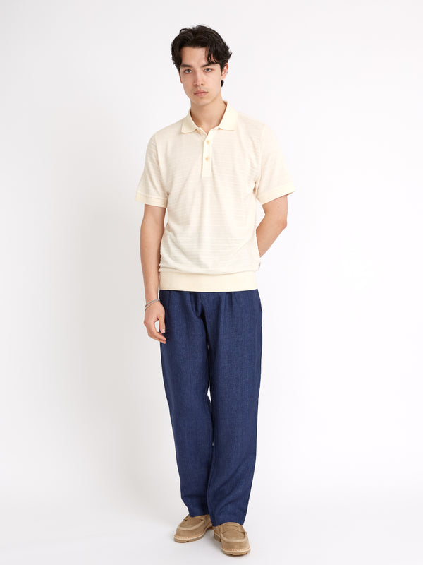 Oliver Spencer Glendale Polo Shirt Dornie Cream