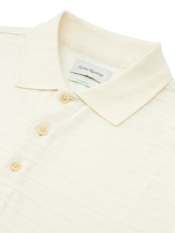 Oliver Spencer Glendale Polo Shirt Dornie Cream